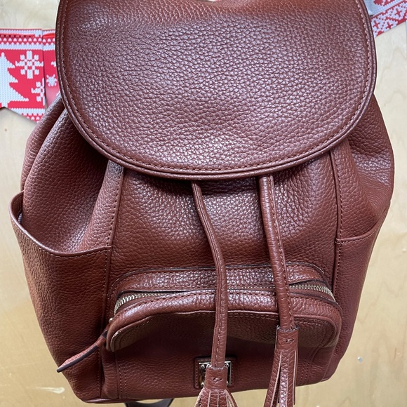 Dooney & Bourke Light Brown Pebble Leather Backpack - Picture 1 of 4